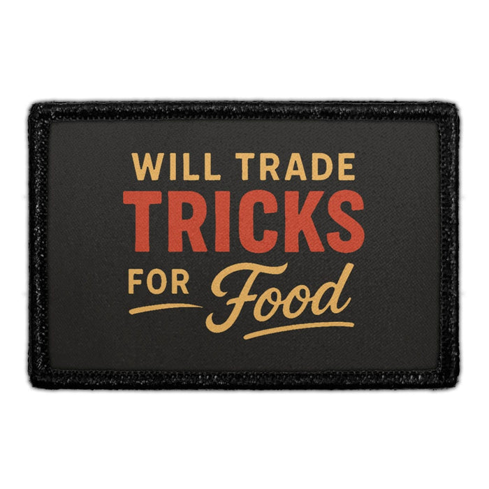 Will Trade Tricks for Food Meta Data - Crop Image Text - - Removable Patch - Pull Patch - Removable Patches For Authentic Flexfit and Snapback Hats