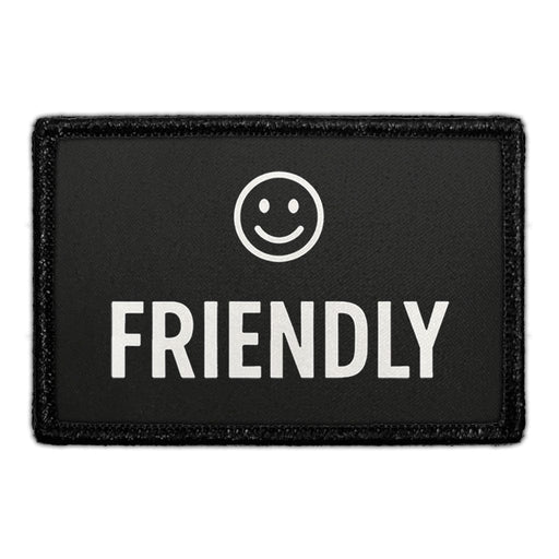 FRIENDLY - BADGE Meta Data - Crop Image Text - - Removable Patch - Pull Patch - Removable Patches For Authentic Flexfit and Snapback Hats