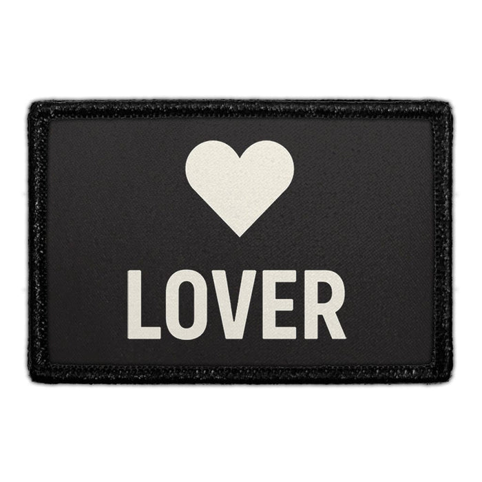 LOVER - BADGE Meta Data - Crop Image Text - - Removable Patch - Pull Patch - Removable Patches For Authentic Flexfit and Snapback Hats