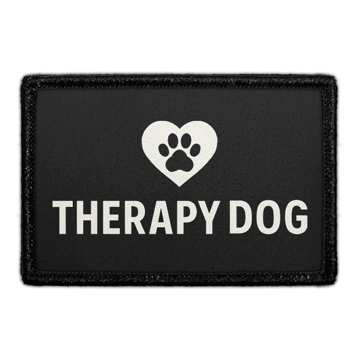 THERAPY DOG - BADGE Meta Data - Crop Image Text - - Removable Patch - Pull Patch - Removable Patches For Authentic Flexfit and Snapback Hats