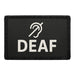 DEAF - BADGE Meta Data - Crop Image Text - - Removable Patch - Pull Patch - Removable Patches For Authentic Flexfit and Snapback Hats