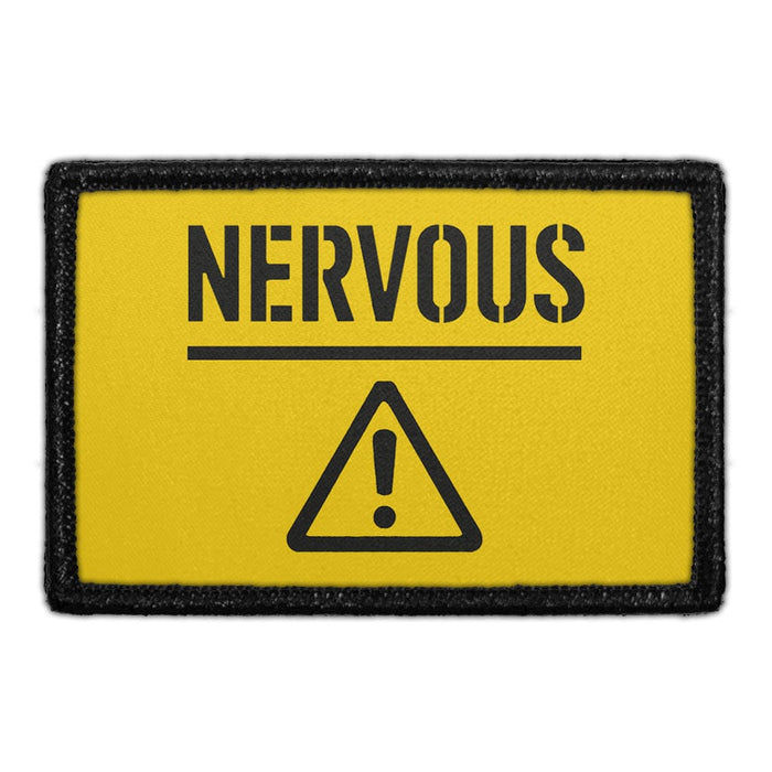 NERVOUS Meta Data - Crop Image Text - - Removable Patch - Pull Patch - Removable Patches For Authentic Flexfit and Snapback Hats