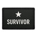 SURVIVOR - BADGE Meta Data - Crop Image Text - - Removable Patch - Pull Patch - Removable Patches For Authentic Flexfit and Snapback Hats