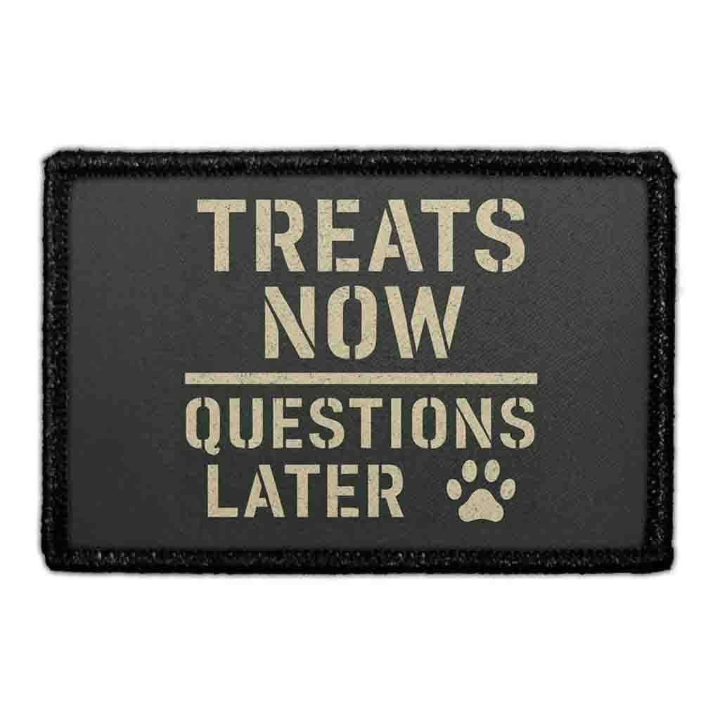 Questioning Patch Boxes TREATS NOW QUESTIONS LATER Dog Patch | Velcro-Compatible Snack Agenda ...