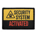 SECURITY SYSTEM ACTIVATED Meta Data - Crop Image Text - - Removable Patch - Pull Patch - Removable Patches For Authentic Flexfit and Snapback Hats