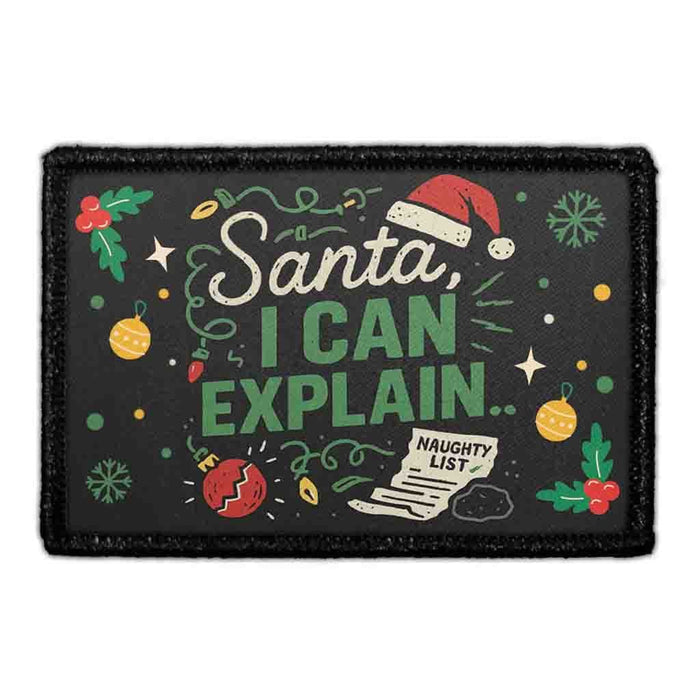 SANTA I CAN EXPLAIN Meta Data - Crop Image Text - - Removable Patch - Pull Patch - Removable Patches For Authentic Flexfit and Snapback Hats