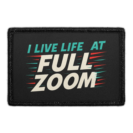I Live Life at Full Zoom Meta Data - Crop Image Text - - Removable Patch - Pull Patch - Removable Patches For Authentic Flexfit and Snapback Hats