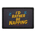 I’d Rather Be Napping Meta Data - Crop Image Text - - Removable Patch - Pull Patch - Removable Patches For Authentic Flexfit and Snapback Hats