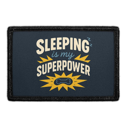 SLEEPING IS MY SUPERPOWER Meta Data - Crop Image Text - - Removable Patch - Pull Patch - Removable Patches For Authentic Flexfit and Snapback Hats