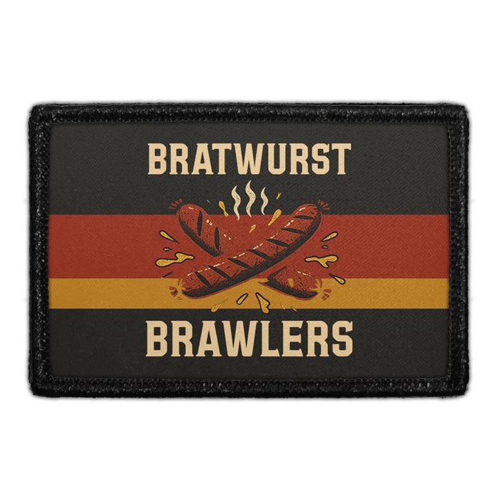 BRATWURST BRAWLERS Meta Data - Crop Image Text - - Removable Patch - Pull Patch - Removable Patches For Authentic Flexfit and Snapback Hats