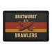 BRATWURST BRAWLERS Meta Data - Crop Image Text - - Removable Patch - Pull Patch - Removable Patches For Authentic Flexfit and Snapback Hats