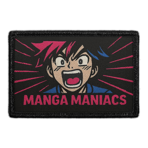 MANGA MANIACS Meta Data - Crop Image Text - - Removable Patch - Pull Patch - Removable Patches For Authentic Flexfit and Snapback Hats