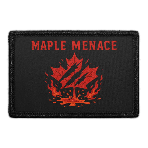 MAPLE MENACE Meta Data - Crop Image Text - - Removable Patch - Pull Patch - Removable Patches For Authentic Flexfit and Snapback Hats