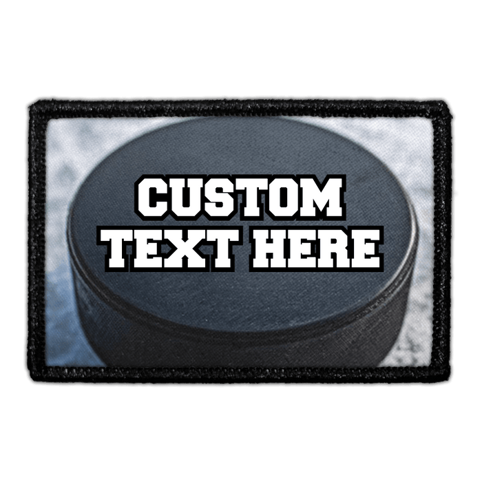 Custom - Hockey Puck - Meta Data - Crop Image Text - - Removable Patch - Pull Patch - Removable Patches For Authentic Flexfit and Snapback Hats