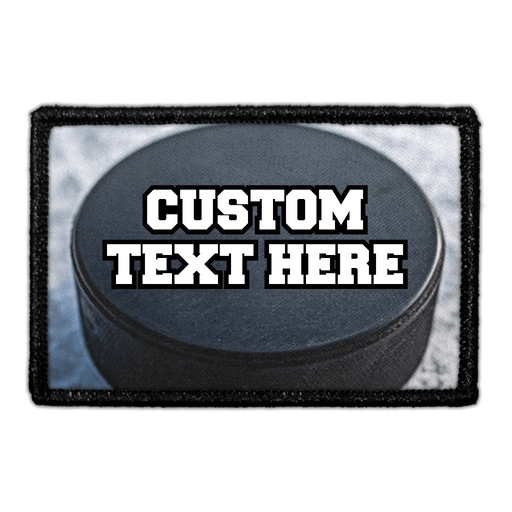 Custom - Hockey Puck - Meta Data - Crop Image Text - - Removable Patch - Pull Patch - Removable Patches For Authentic Flexfit and Snapback Hats