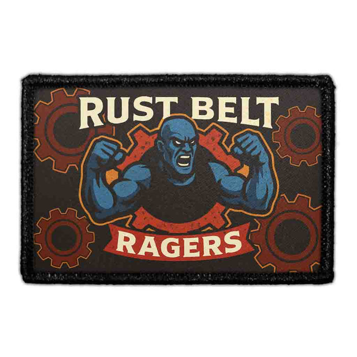 RUST BELT RAGERS  - Removable Patch - Pull Patch - Removable Patches For Authentic Flexfit and Snapback Hats