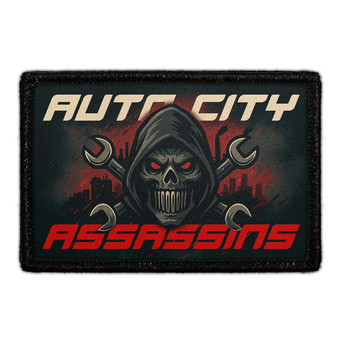 Auto City Assassins  - Removable Patch - Pull Patch - Removable Patches For Authentic Flexfit and Snapback Hats