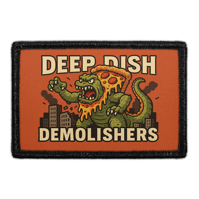 Deep Dish Demolishers  - Removable Patch - Pull Patch - Removable Patches For Authentic Flexfit and Snapback Hats