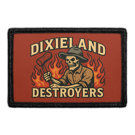 PP-P-32-5606 - Dixieland Destroyers Removable Patch - Meta Data - Crop Image Text - - Removable Patch - Pull Patch - Removable Patches For Authentic Flexfit and Snapback Hats