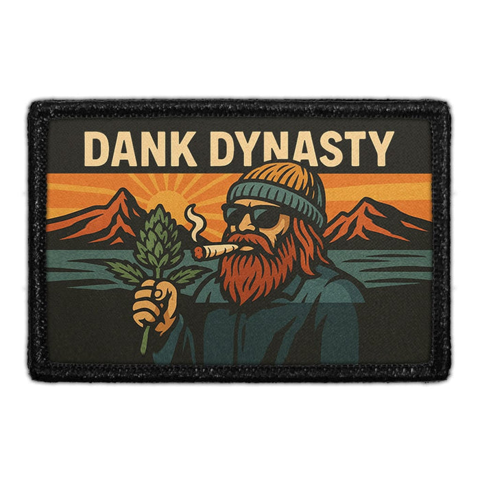 PP-P-32-5617 - DANK DYNASTY  Removable Patch - Meta Data - Crop Image Text - - Removable Patch - Pull Patch - Removable Patches For Authentic Flexfit and Snapback Hats