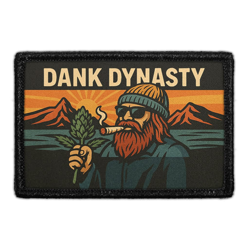 PP-P-32-5617 - DANK DYNASTY  Removable Patch - Meta Data - Crop Image Text - - Removable Patch - Pull Patch - Removable Patches For Authentic Flexfit and Snapback Hats