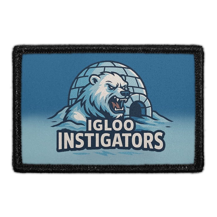 PP-P-32-5618 - IGLOO INSTIGATORS Removable Patch - Meta Data - Crop Image Text - - Removable Patch - Pull Patch - Removable Patches For Authentic Flexfit and Snapback Hats