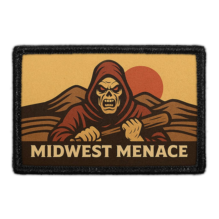 PP-P-32-5622 - MIDWEST MENACE Removable Patch - Pull Patch Meta Data - Crop Image Text - - Removable Patch - Pull Patch - Removable Patches For Authentic Flexfit and Snapback Hats
