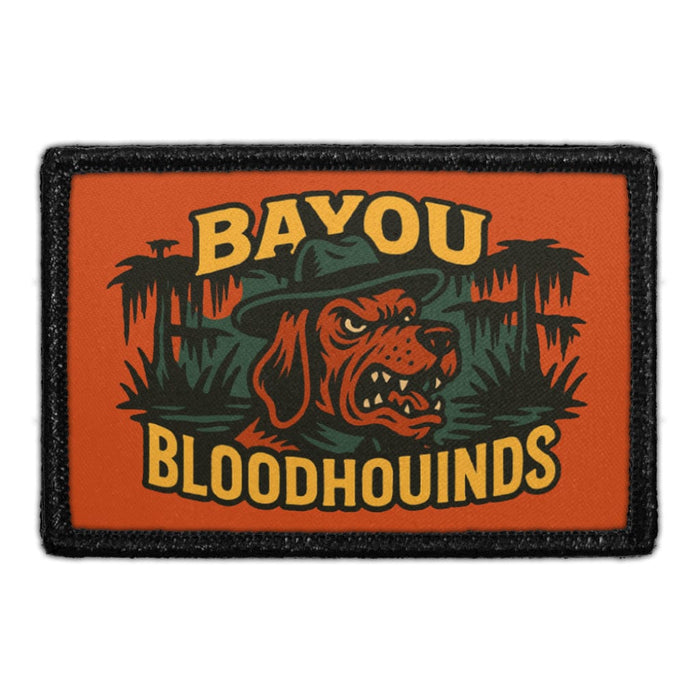 BAYOU BLOODHOUNDS  Pull Patch - Meta Data - Crop Image Text - - Removable Patch - Pull Patch - Removable Patches For Authentic Flexfit and Snapback Hats