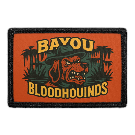 BAYOU BLOODHOUNDS  Pull Patch - Meta Data - Crop Image Text - - Removable Patch - Pull Patch - Removable Patches For Authentic Flexfit and Snapback Hats