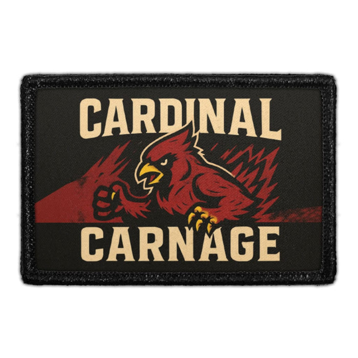 CARDINAL CARNAGE Pull Patch - Meta Data - Crop Image Text - - Removable Patch - Pull Patch - Removable Patches For Authentic Flexfit and Snapback Hats