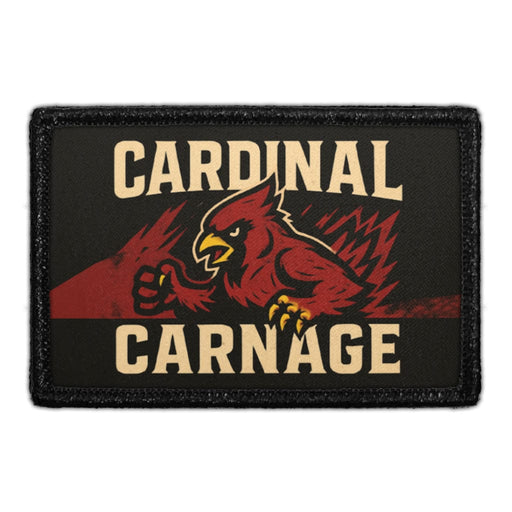 CARDINAL CARNAGE Pull Patch - Meta Data - Crop Image Text - - Removable Patch - Pull Patch - Removable Patches For Authentic Flexfit and Snapback Hats