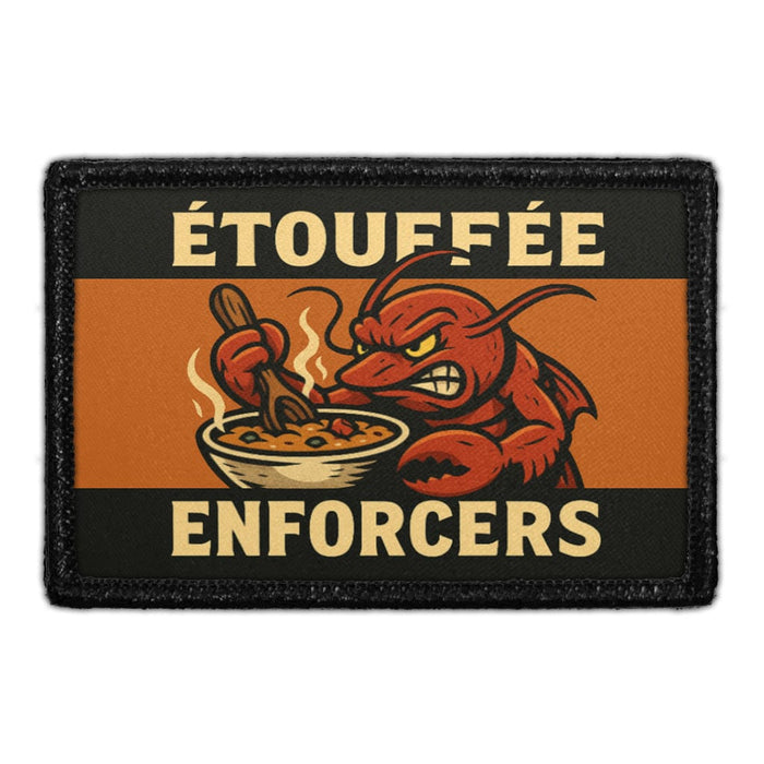ETOUFFEE_ENFORCERS Pull Patch - Meta Data - Crop Image Text - - Removable Patch - Pull Patch - Removable Patches For Authentic Flexfit and Snapback Hats