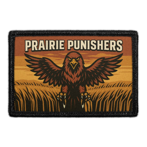 PRAIRIE PUNISHERS Meta Data - Crop Image Text - - Removable Patch - Pull Patch - Removable Patches For Authentic Flexfit and Snapback Hats