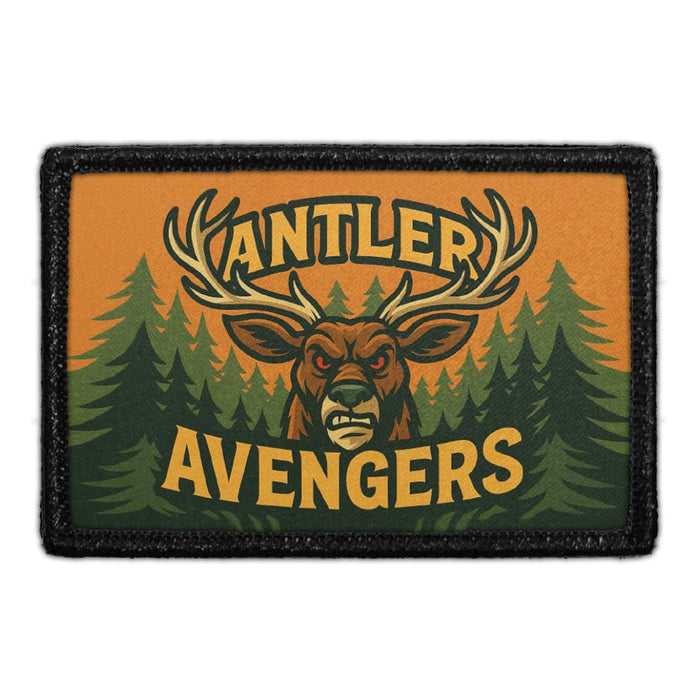  ANTLER AVENGERS Meta Data - Crop Image Text - - Removable Patch - Pull Patch - Removable Patches For Authentic Flexfit and Snapback Hats