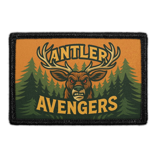 ANTLER AVENGERS Meta Data - Crop Image Text - - Removable Patch - Pull Patch - Removable Patches For Authentic Flexfit and Snapback Hats
