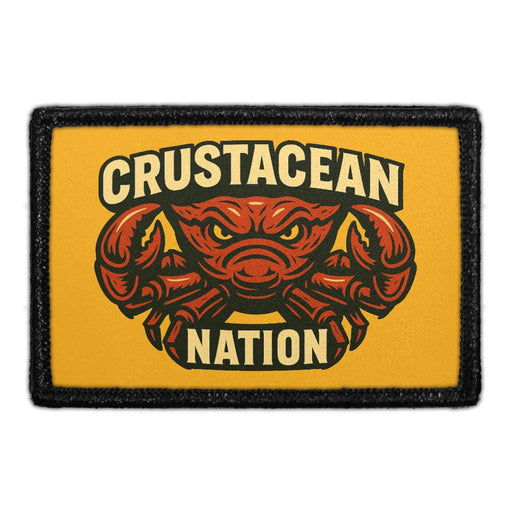CRUSTACEAN_NATION Meta Data - Crop Image Text - - Removable Patch - Pull Patch - Removable Patches For Authentic Flexfit and Snapback Hats