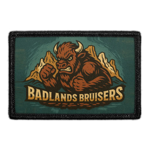 BADLANDS BRUISERS Meta Data -  Crop Image Text - - Removable Patch - Pull Patch - Removable Patches For Authentic Flexfit and Snapback Hats