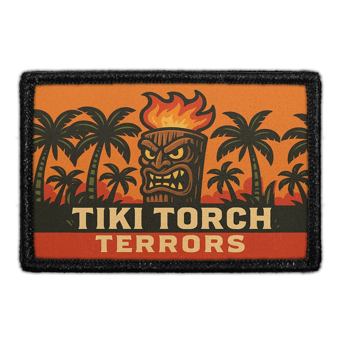 TIKI TORCH TERRORSMeta Data - Crop Image Text - - Removable Patch - Pull Patch - Removable Patches For Authentic Flexfit and Snapback Hats