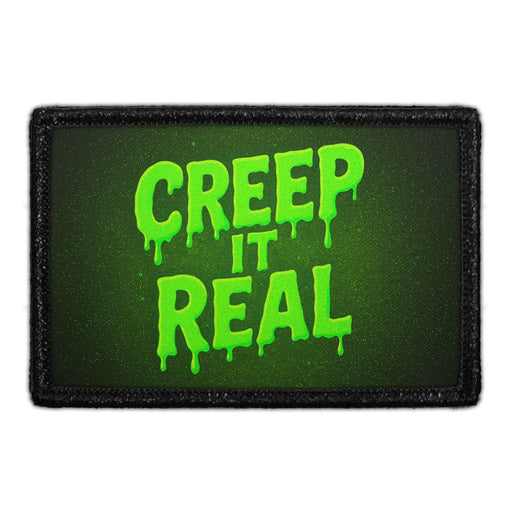 CREEP_IT_REAL Meta Data - Crop Image Text - - Removable Patch - Pull Patch - Removable Patches For Authentic Flexfit and Snapback Hats