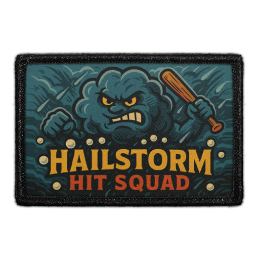 HAILSTORM HIT SQUAD Meta Data - Crop Image Text - - Removable Patch - Pull Patch - Removable Patches For Authentic Flexfit and Snapback Hats