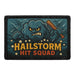 HAILSTORM HIT SQUAD Meta Data - Crop Image Text - - Removable Patch - Pull Patch - Removable Patches For Authentic Flexfit and Snapback Hats