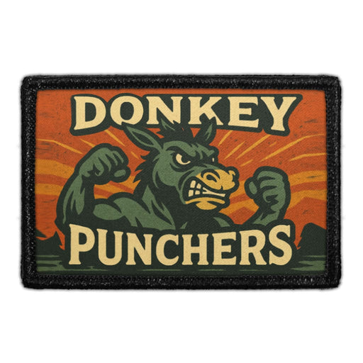 DONKEY PUNCHERS Meta Data - Crop Image Text - - Removable Patch - Pull Patch - Removable Patches For Authentic Flexfit and Snapback Hats