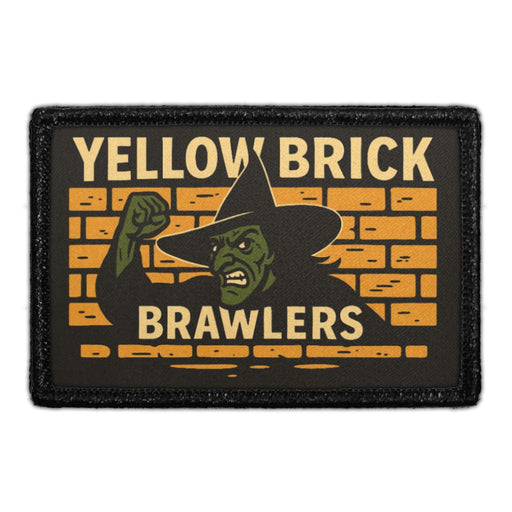 YELLOW BRICK BRAWLERS Meta Data - Crop Image Text - - Removable Patch - Pull Patch - Removable Patches For Authentic Flexfit and Snapback Hats