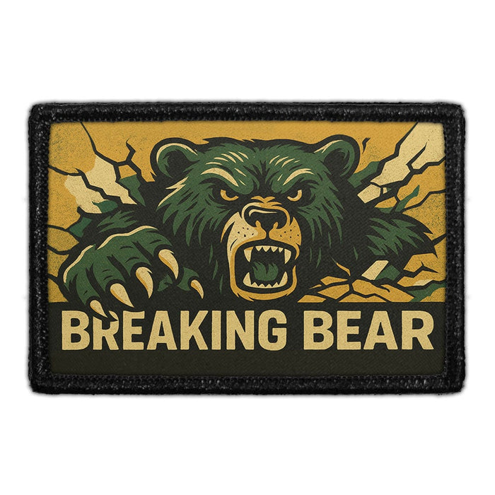 BREAKING BEAR Meta Data - Crop Image Text - - Removable Patch - Pull Patch - Removable Patches For Authentic Flexfit and Snapback Hats