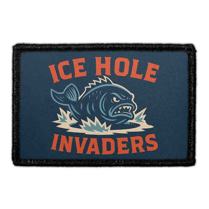 ICE HOLE INVADERS  Meta Data - Crop Image Text - - Removable Patch - Pull Patch - Removable Patches For Authentic Flexfit and Snapback Hats