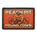 PEACH PIT POUND TOWN  Meta Data - Crop Image Text - - Removable Patch - Pull Patch - Removable Patches For Authentic Flexfit and Snapback Hats