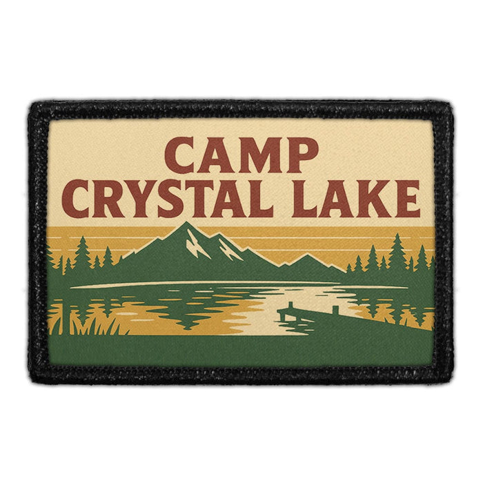 CAMP CRYSTAL LAKE Meta Data - Crop Image Text - - Removable Patch - Pull Patch - Removable Patches For Authentic Flexfit and Snapback Hats