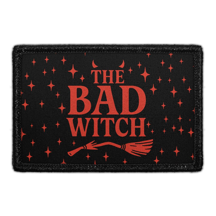 THE BAD WITCH Meta Data - Crop Image Text - - Removable Patch - Pull Patch - Removable Patches For Authentic Flexfit and Snapback Hats