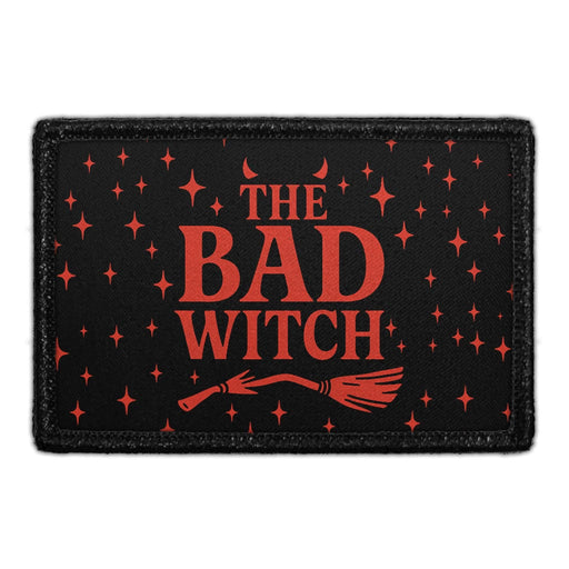 THE BAD WITCH Meta Data - Crop Image Text - - Removable Patch - Pull Patch - Removable Patches For Authentic Flexfit and Snapback Hats