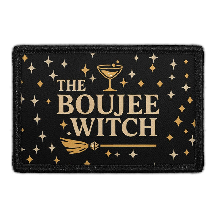 THE BOUJEE WITCH Meta Data - Crop Image Text - - Removable Patch - Pull Patch - Removable Patches For Authentic Flexfit and Snapback Hats